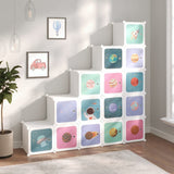 Vidaxl Children's Storage Furniture med 15 kurs Polypropene White