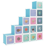 Vidaxl Children's Storage Furniture med 15 kurs Polypropene Blue