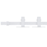 Sospensione Vidaxl Set per mini -skiver porta 122 cm in acciaio carbone bianco