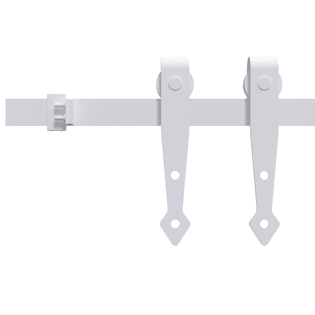 Vidaxl Suspension Set til mini -skiver -dør 183 cm kulstofstål hvidt