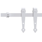 Vidaxl Suspension Set til mini -skiver -dør 183 cm kulstofstål hvidt