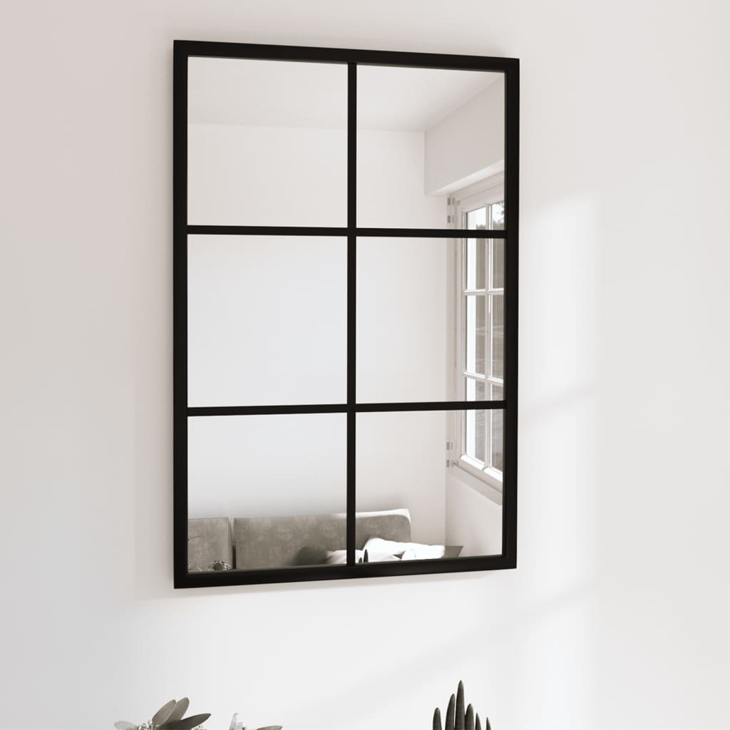 Vidaxl Wand Spigel 60x40 cm Metal schwaarz
