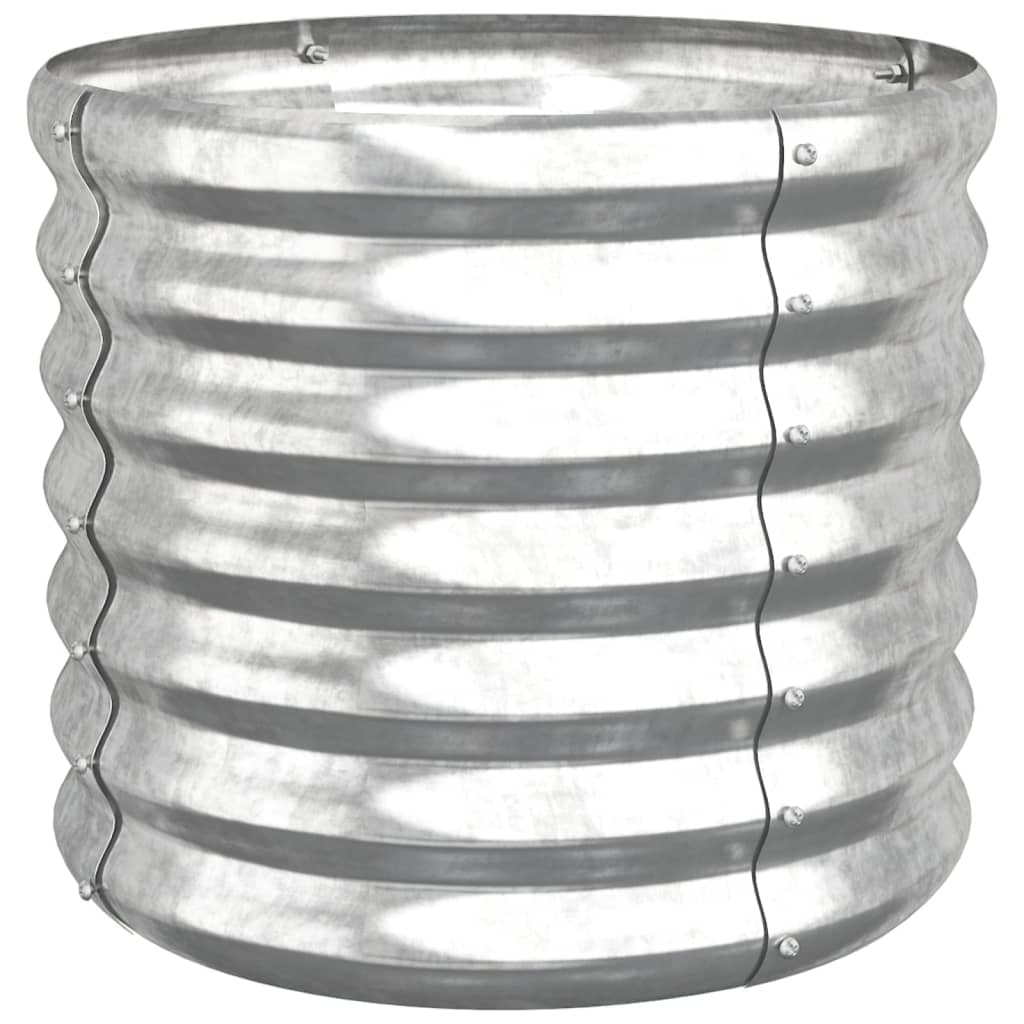 VidaXL Planning box 40x40x36 cm powder -coated steel silver colored