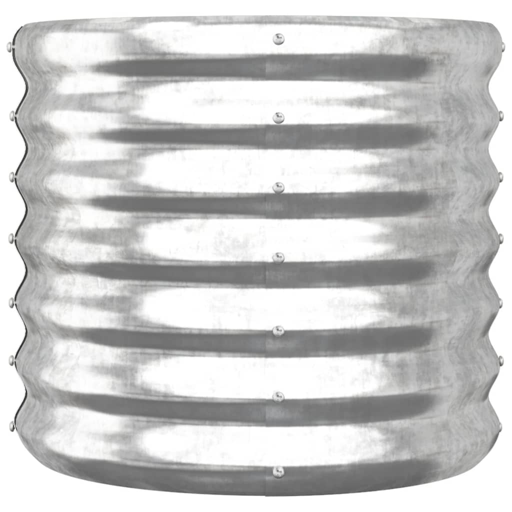 VidaXL Planning box 40x40x36 cm powder -coated steel silver colored