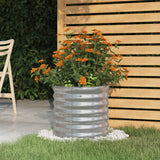 VidaXL Planning box 40x40x36 cm powder -coated steel silver colored