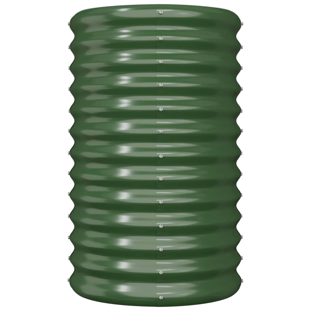 VidaXL Planning box 40x40x68 cm powder -coated steel green
