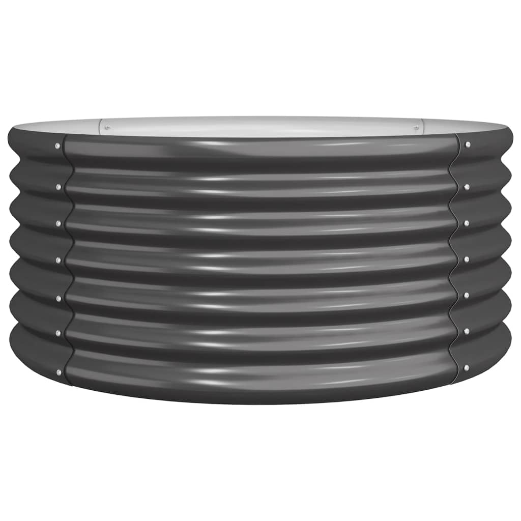 Vidaxl Planning Box 80x80x36 CM Powder -Coated Steel Anthracite -färgad