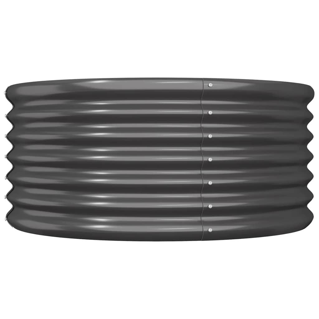 Vidaxl Planning Box 80x80x36 CM Powder -Coated Steel Anthracite -färgad