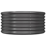 Vidaxl Planning Box 80x80x36 CM Powder -Coated Steel Anthracite -färgad