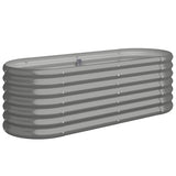 VidaXL Planning box 114x40x36 cm powder -coated steel gray