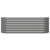 VidaXL Planning box 114x40x36 cm powder -coated steel gray