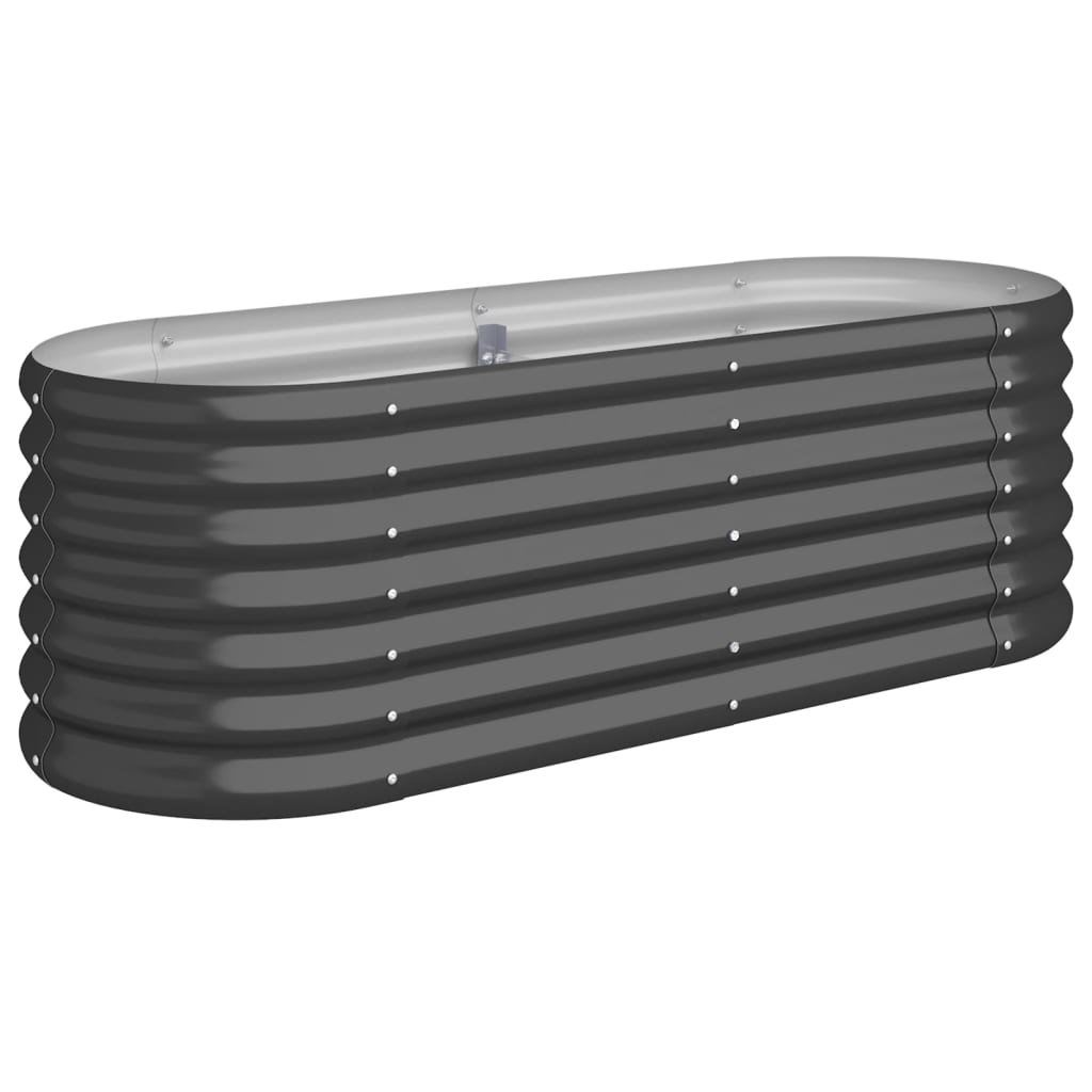 Vidaxl Planungskëscht 114X40x36 cm Pudder -coat -coat anstracit -cored