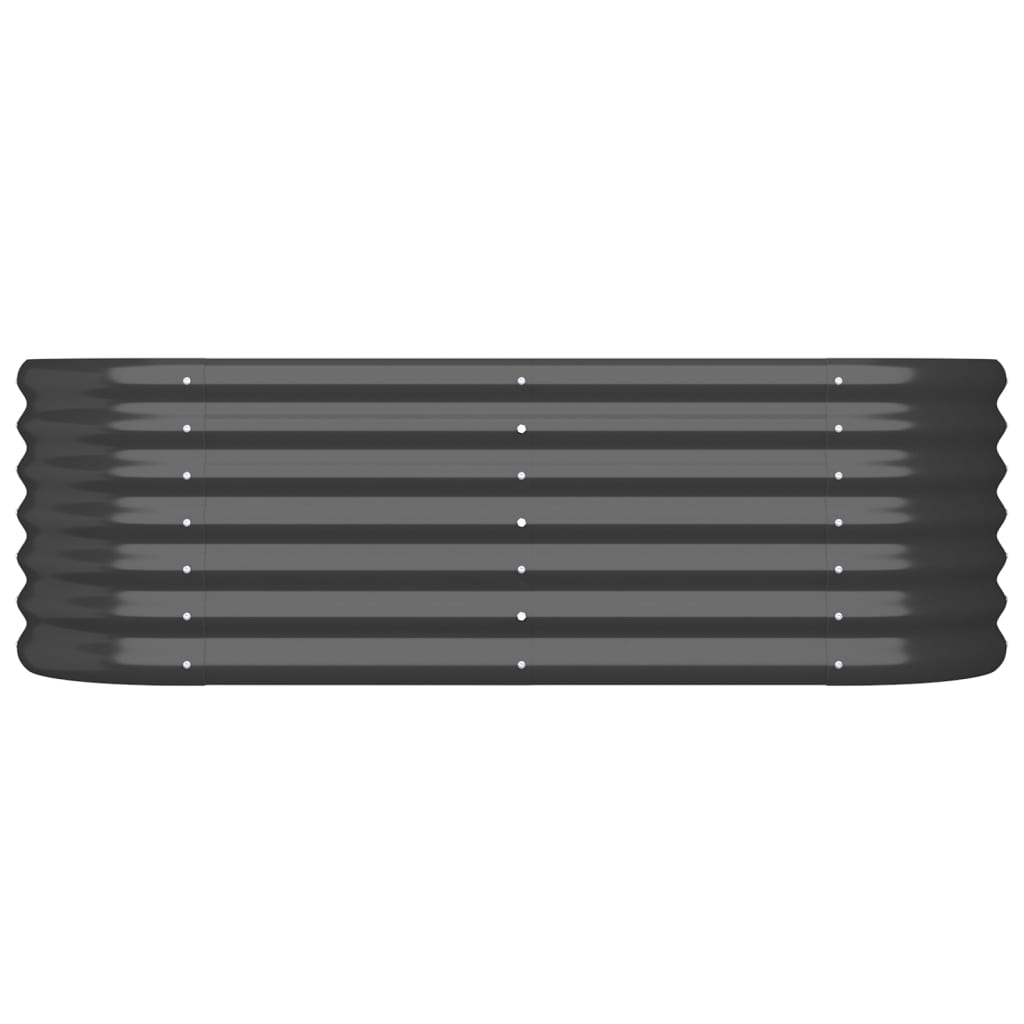 Vidaxl Planungskëscht 114X40x36 cm Pudder -coat -coat anstracit -cored