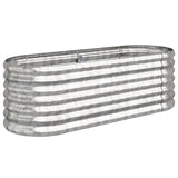 Casella di pianificazione Vidaxl 114x40x36 cm in polvere colorata in acciaio rivestito