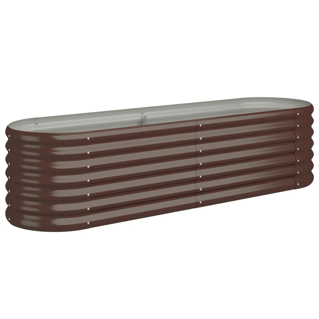 VidaXL Planter 152x40x36 cm powder -coated steel brown