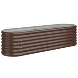VidaXL Planter 152x40x36 cm powder -coated steel brown