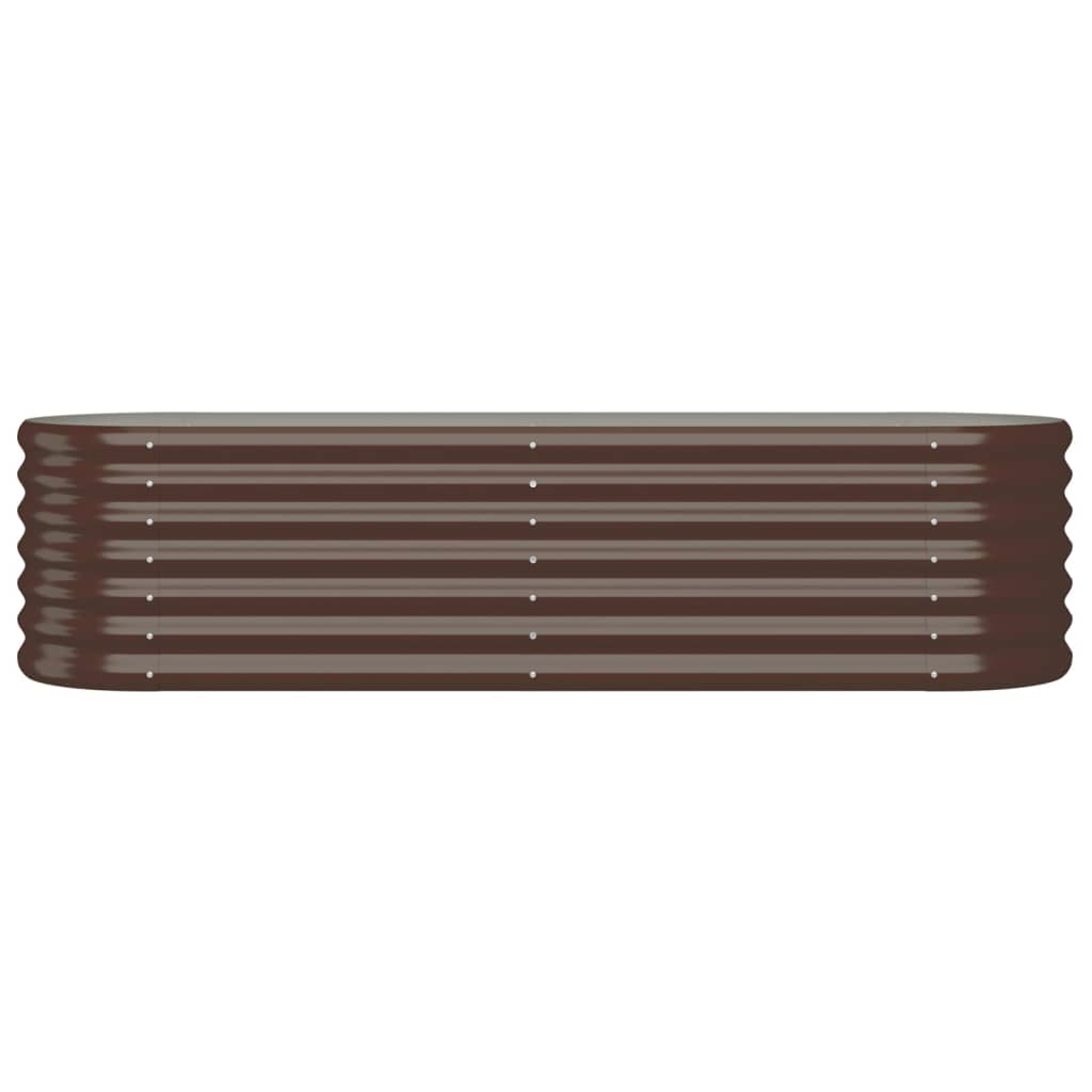 VidaXL Planter 152x40x36 cm powder -coated steel brown