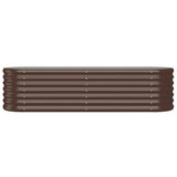 VidaXL Planter 152x40x36 cm powder -coated steel brown