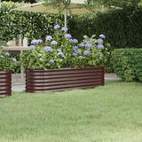 VidaXL Planter 152x40x36 cm powder -coated steel brown