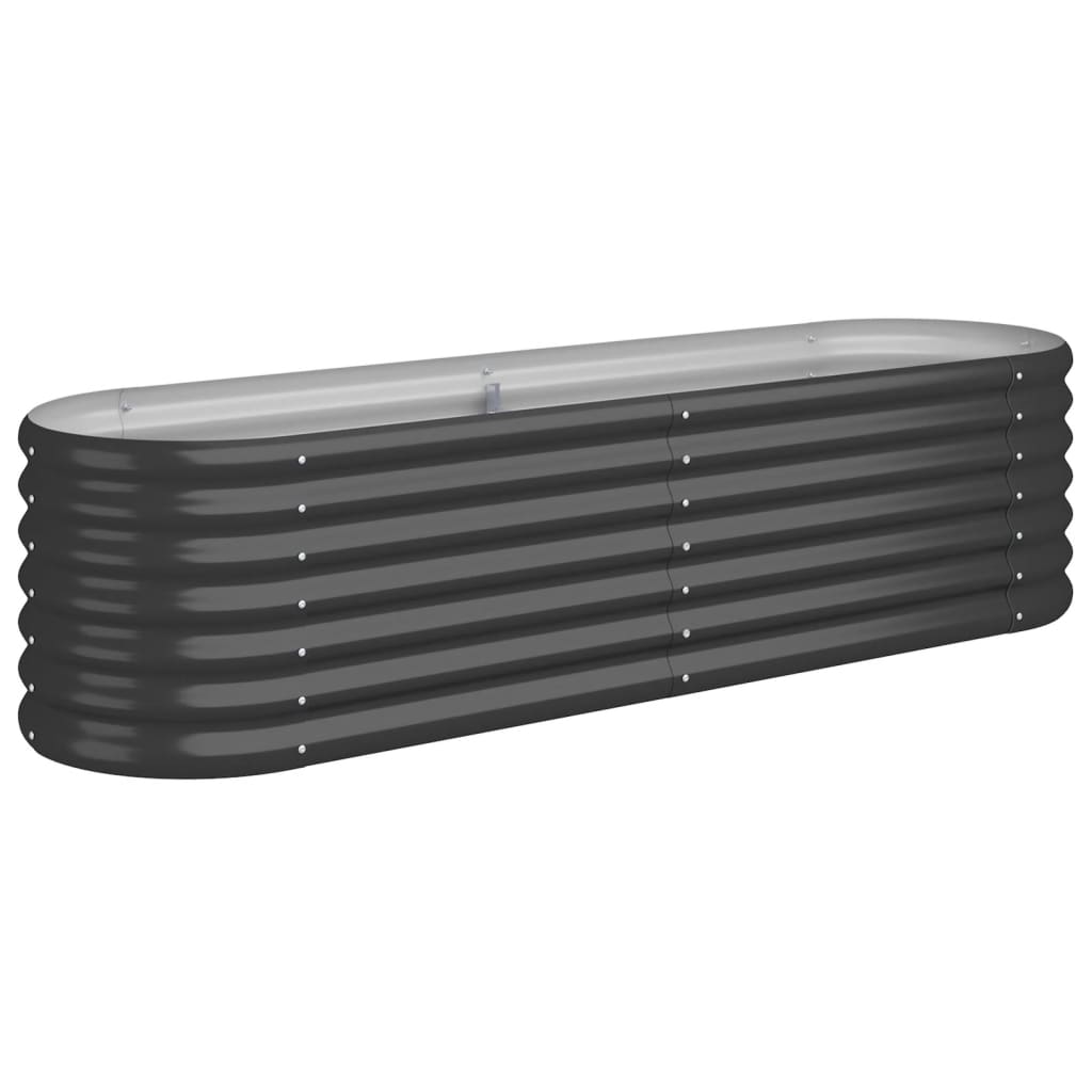 Boîte de planification Vidaxl 152x40x36 cm - Anthracite en acier recouvert de
