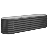 Boîte de planification Vidaxl 152x40x36 cm - Anthracite en acier recouvert de