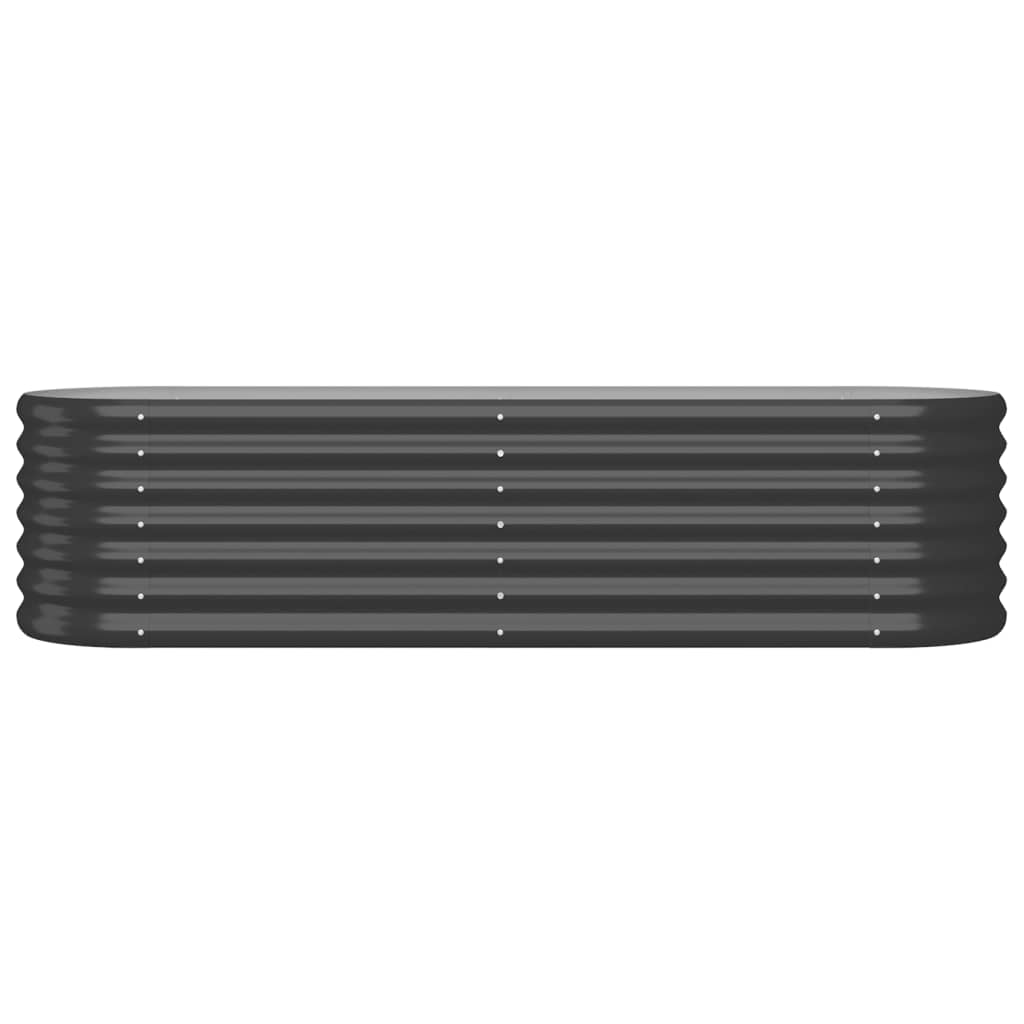 Boîte de planification Vidaxl 152x40x36 cm - Anthracite en acier recouvert de