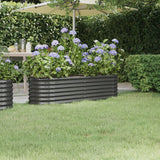 Boîte de planification Vidaxl 152x40x36 cm - Anthracite en acier recouvert de