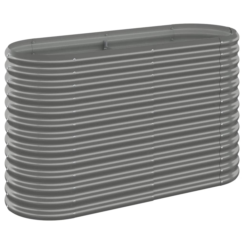 Vidaxl Planning box 114x40x68 cm powder -coated steel gray
