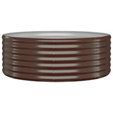 Vidaxl Planning box 100x100x36 cm galvanized steel brown