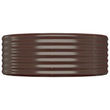 Vidaxl Planning box 100x100x36 cm galvanized steel brown