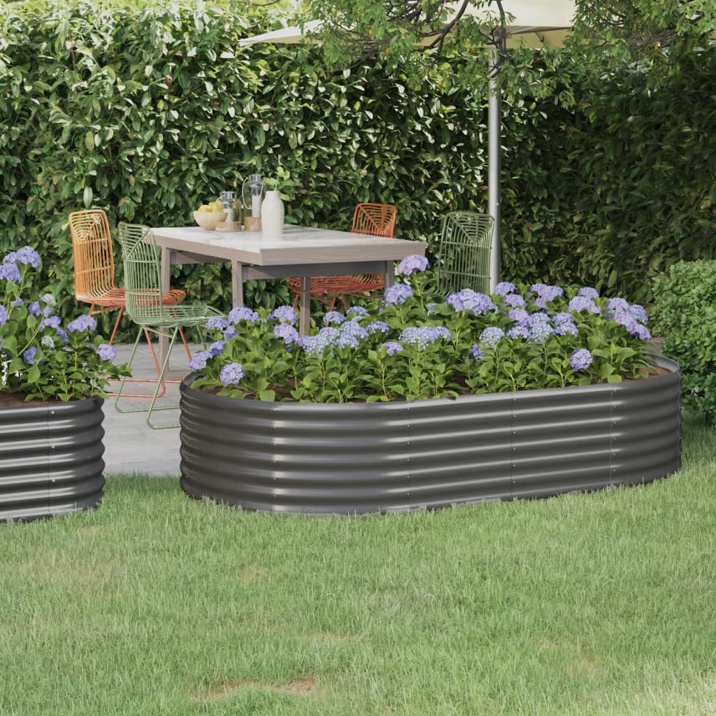 Plánovací box Vidaxl 175x100x36 cm práškový ocel šedá