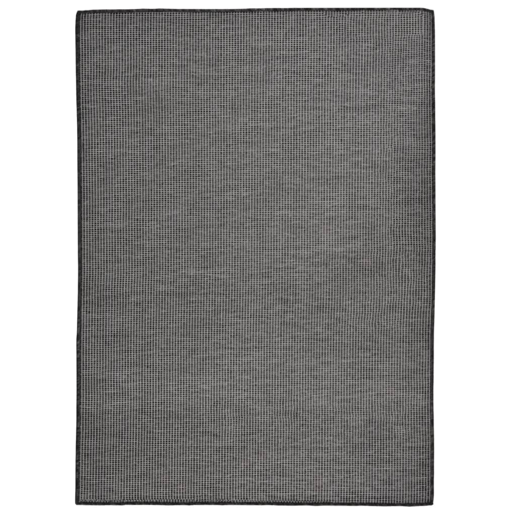 Vidaxl Außen Teppich flach -200x280 cm Grau
