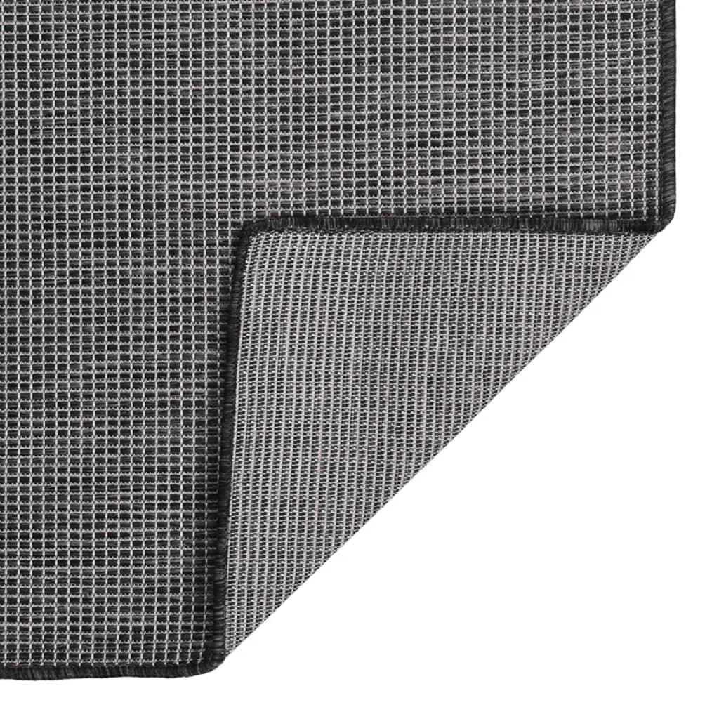 Vidaxl Außen Teppich flach -200x280 cm Grau