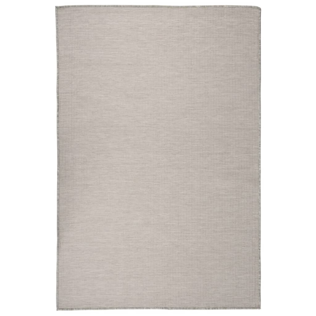 Vidaxl zunanja preproga plošča -tkana 120x170 cm taupe