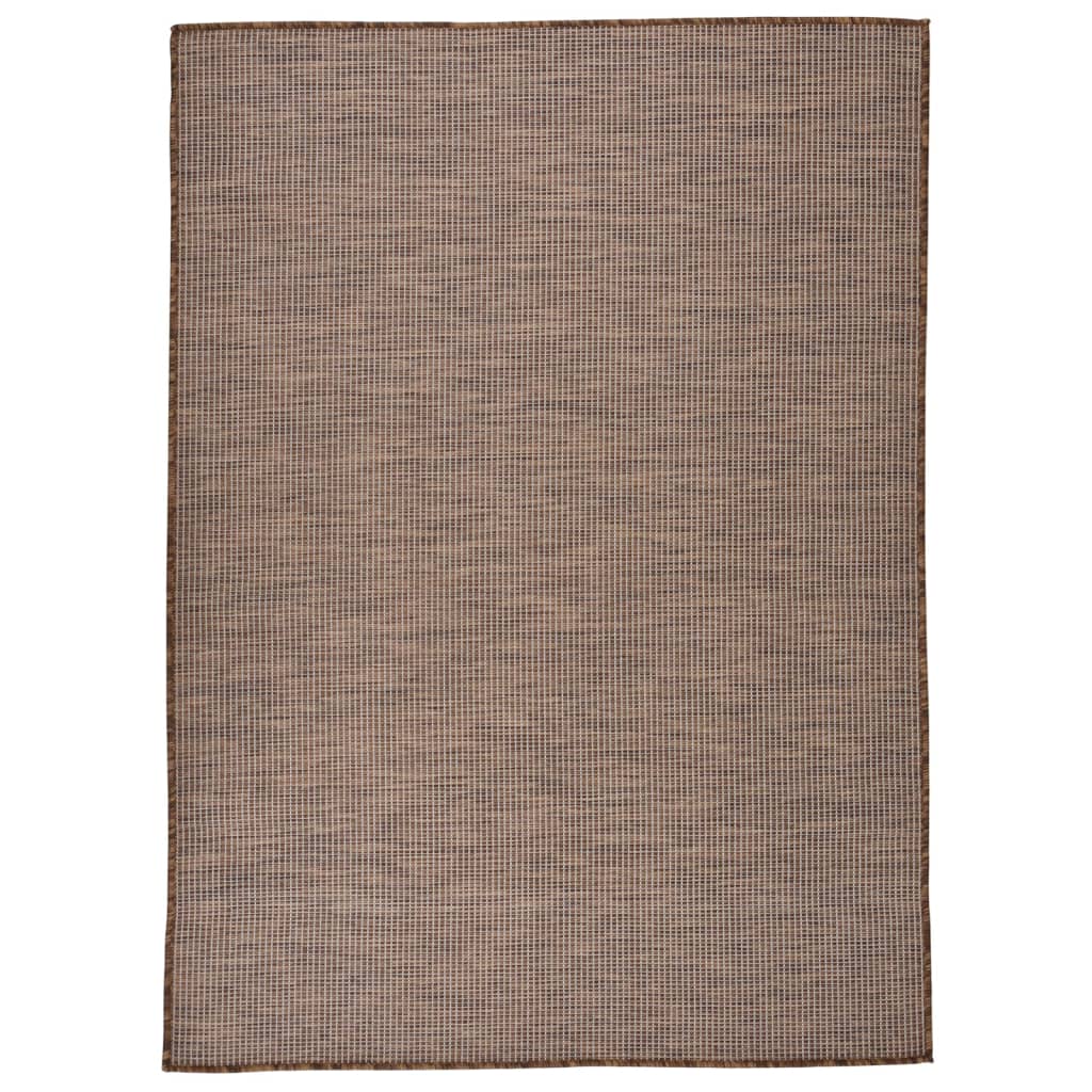 Vidaxl outside rug flat -woven 200x280 cm brown
