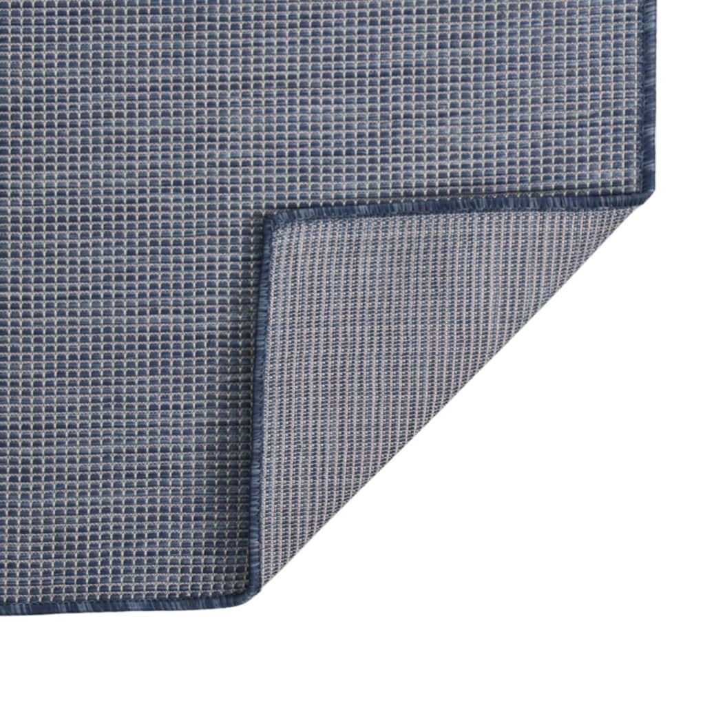 Vidaxl outside rug flat woven 80x250 cm blue