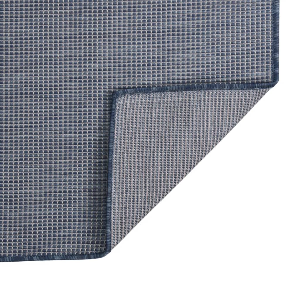 Vidaxl outside rug flat woven 100x200 cm blue