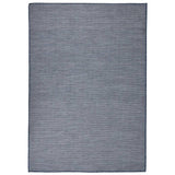 Vidaxl zunanja preproga ploščata tkana 160x230 cm modra