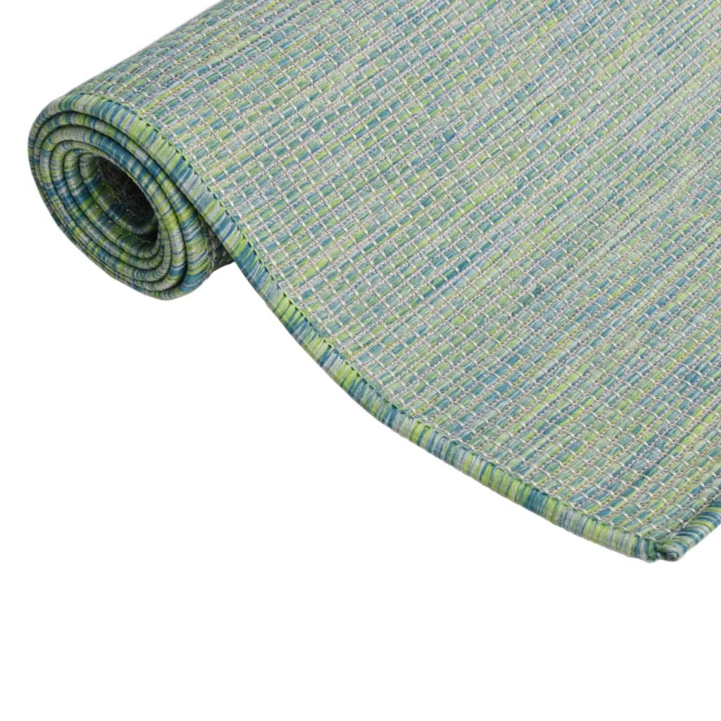 Vidaxl mimo koberec plochý tkaný 80x150 cm tyrkysový