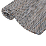 Vidaxl mimo koberec plochý tkaný 80x250 cm hnědý a modrý