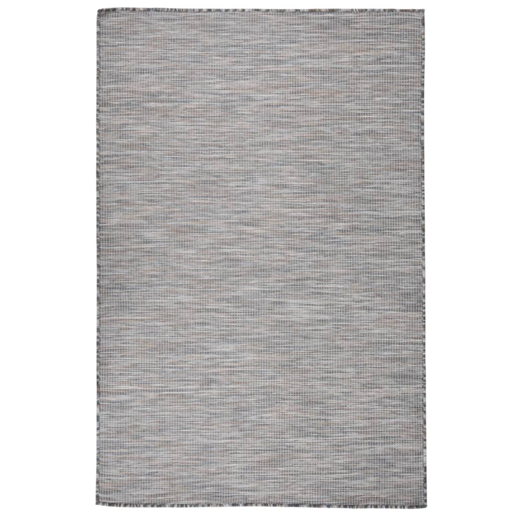 Vidaxl outside rug flat woven 120x170 cm brown and blue