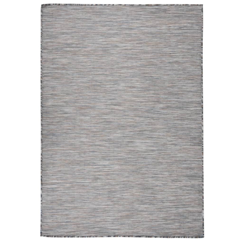 Vidaxl utenfor teppet flatvevd 160x230 cm brun og blå