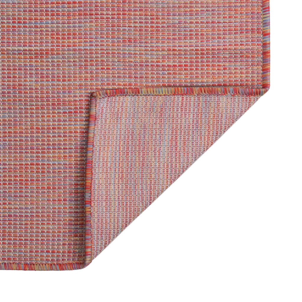 Vidaxl utenfor teppet flatvevd 160x230 cm rød