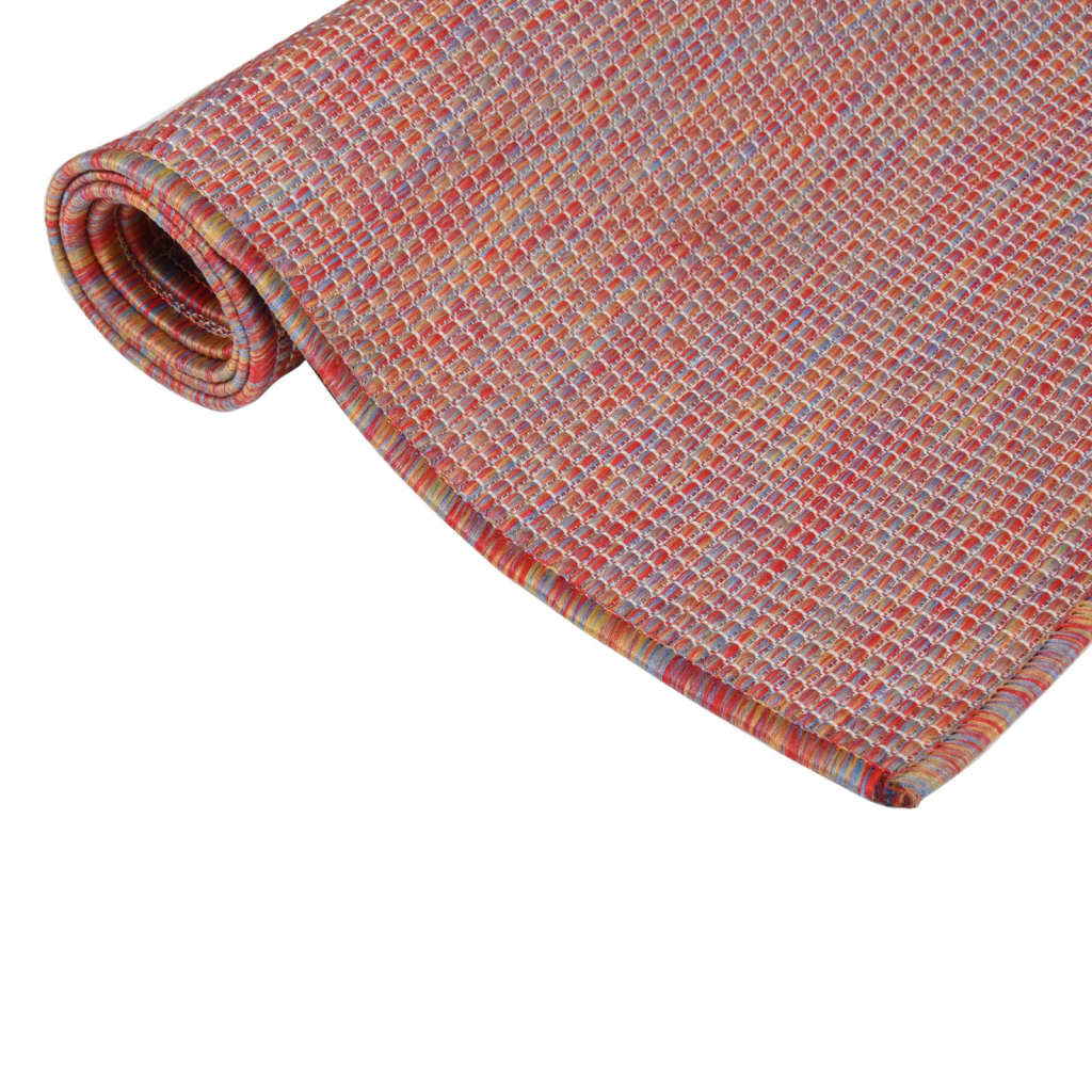 Vidaxl utenfor teppet flatvevd 160x230 cm rød