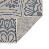 Vidaxl ausserhalb Teppech mat Muster flaach -woven 80x150 cm blo