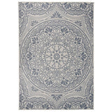 Vidaxl Außen Teppich mit Muster flach -160 x 230 cm blau