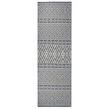 Vidaxl ausserhalb Teppech mat Muster flaach -woven 80x250 cm blo
