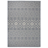 Vidaxl patterned flat-woven outdoor rug 120x170 cm blue