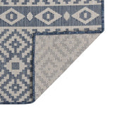 Vidaxl patterned flat-woven outdoor rug 120x170 cm blue