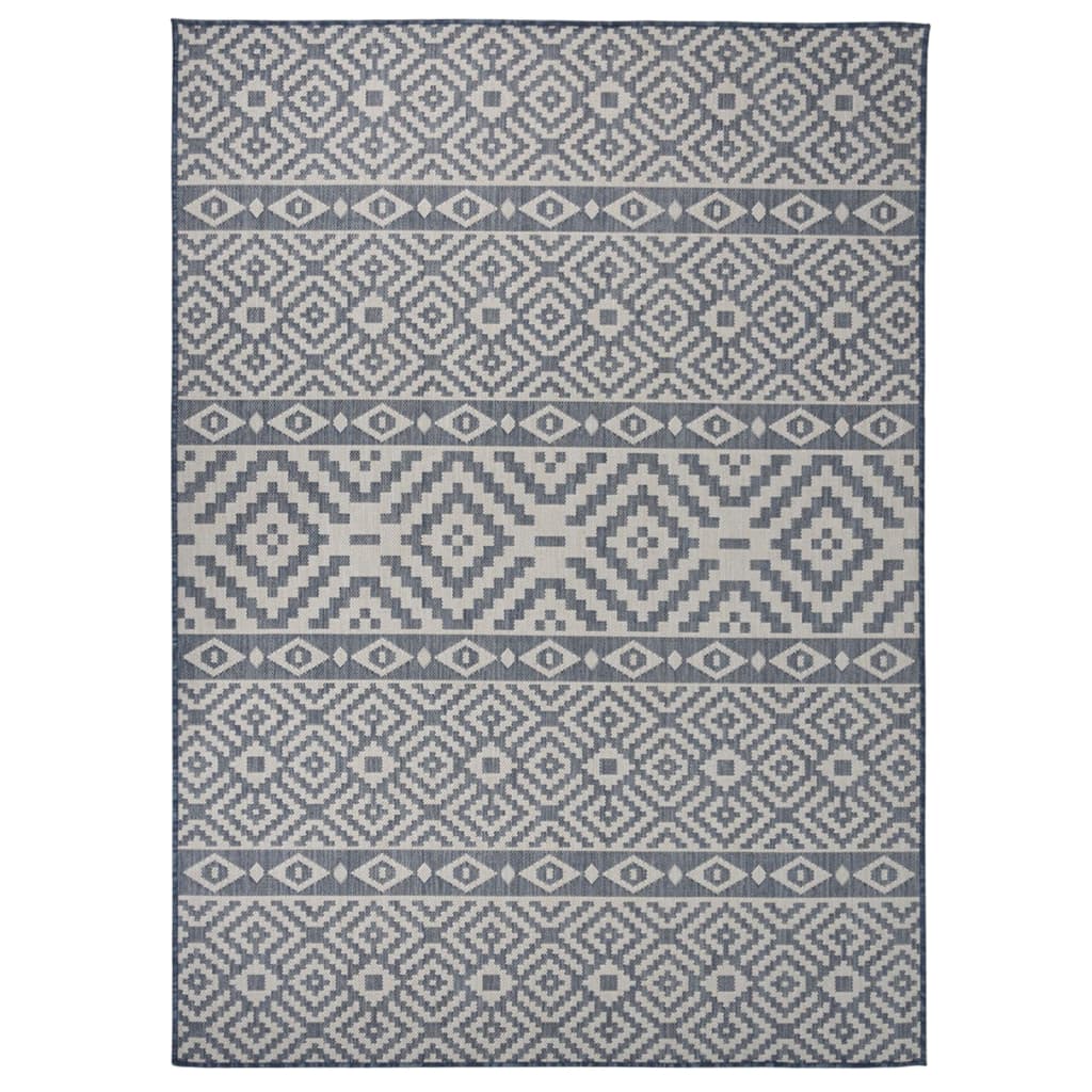 Vidaxl outside rug with pattern flat -woven 200x280 cm blue